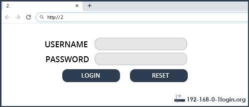 .2. default username password