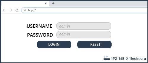  default username password