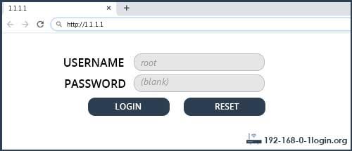 1.1.1.1 default username password