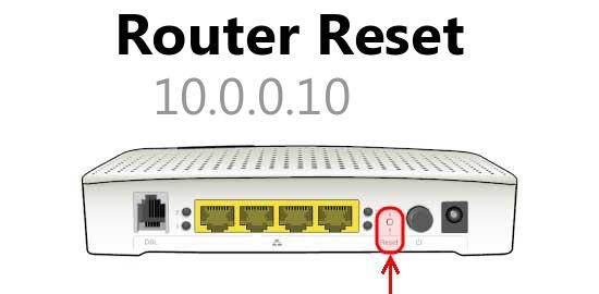10.0.0.10 router reset