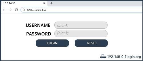 10.0.14.50 default username password