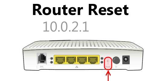 10.0.2.1 router reset