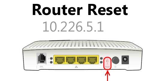 10.226.5.1 router reset