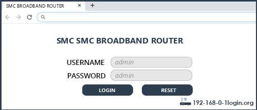 SMC SMC BROADBAND ROUTER router default login