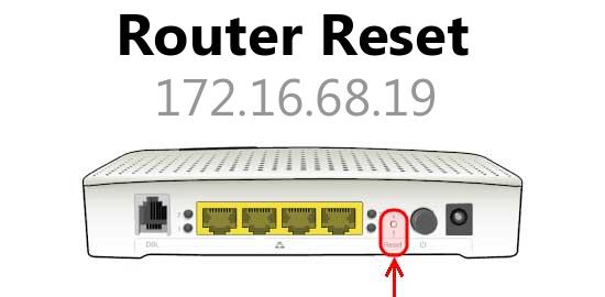 172.16.68.19 router reset