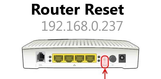 192.168.0.237 router reset