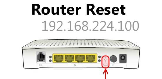 192.168.224.100 router reset