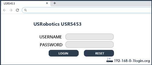 USRobotics USR5453 router default login