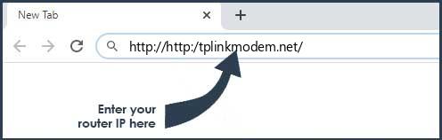 http://tplinkmodem.net/ login page