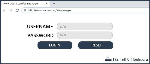 www.zoom.com/atamanager default username password